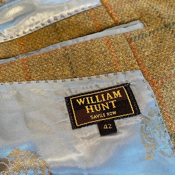 William Hunter Saville Row Vintage Men’s Blazer Sport Coat Jacket Plaid Size 42 - Picture 7 of 14